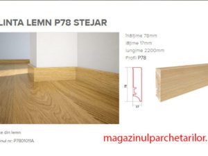 Plinta din lemn P78 stratificat cu furnir Stejar