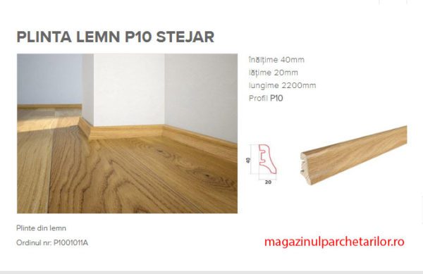 Plinta din lemn P10 stratificat cu furnir Stejar - imagine 3