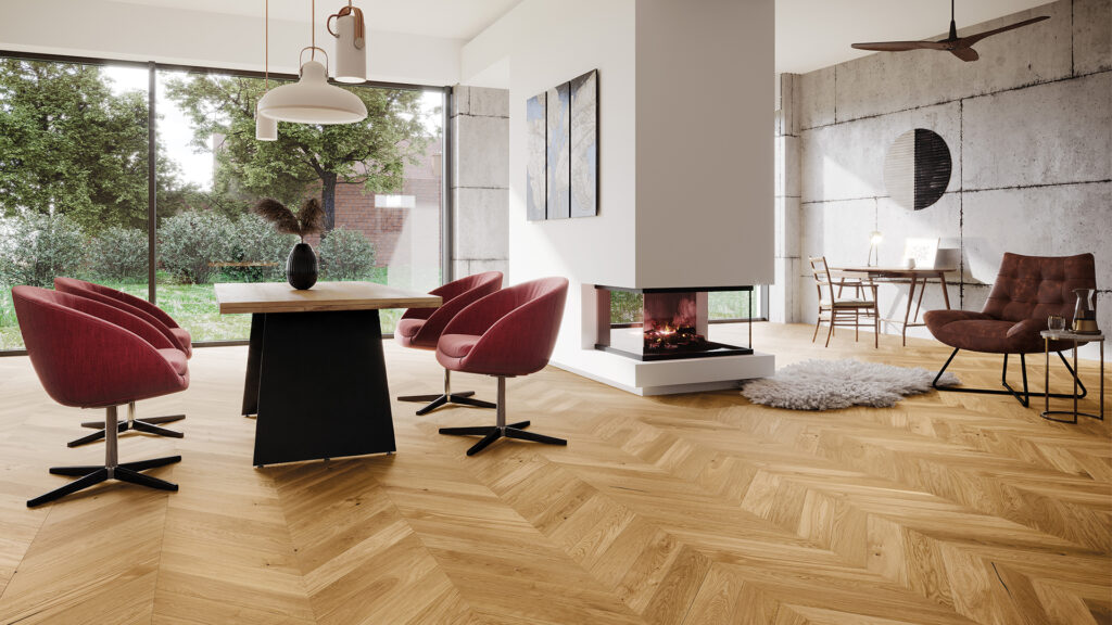 Parchet stejar  Bright Chevron 130