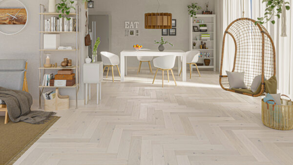 Parchet stejar Cappuccino Herringbone 130