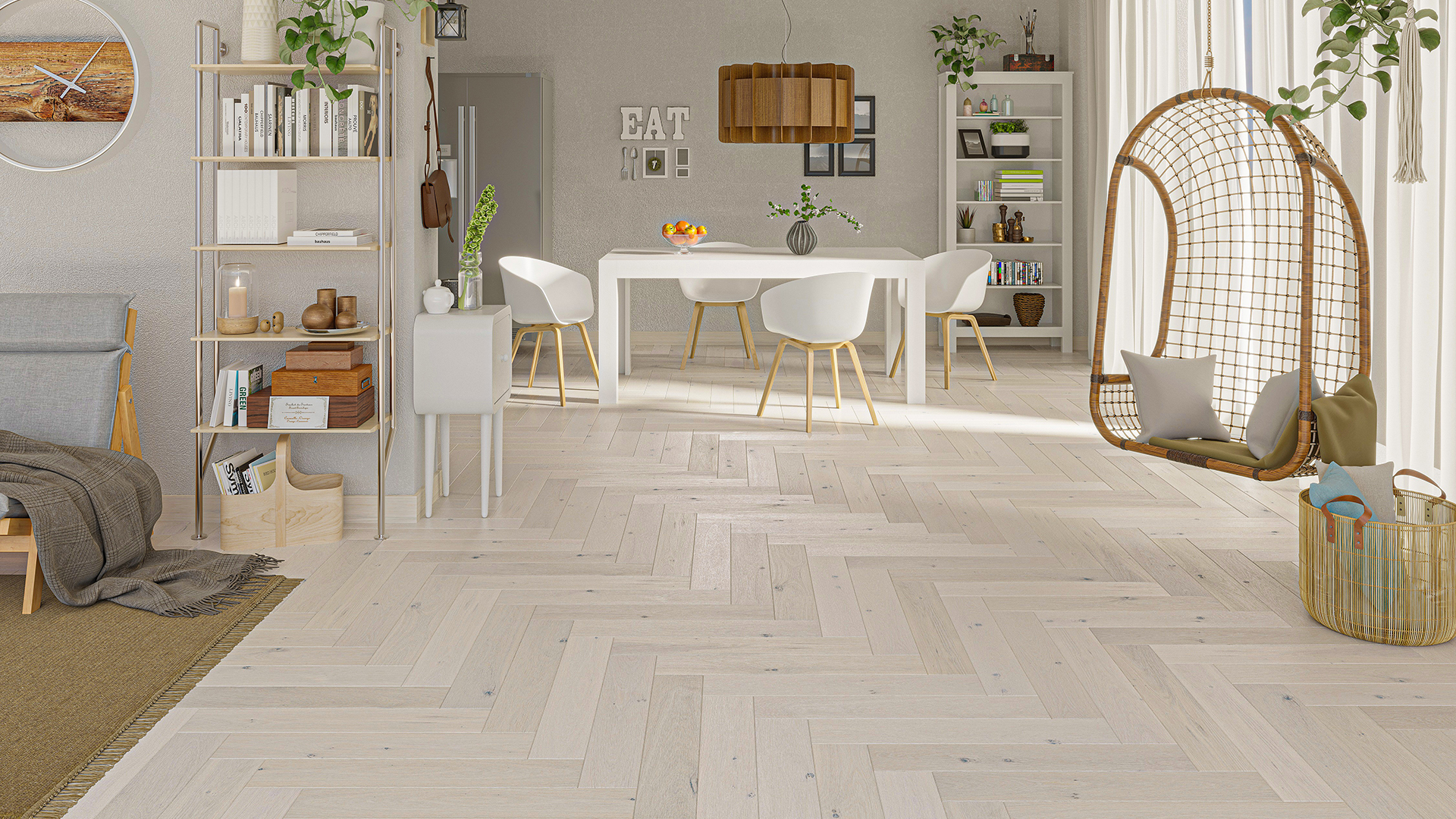 Parchet stejar Cappuccino Herringbone 130