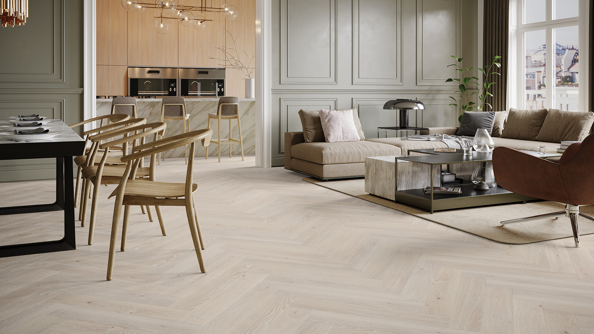 Parchet stejar Pudding Herringbone 130