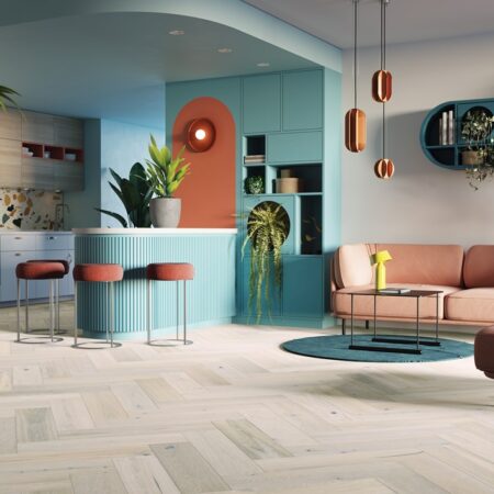 Parchet stejar Cappuccino Herringbone 180