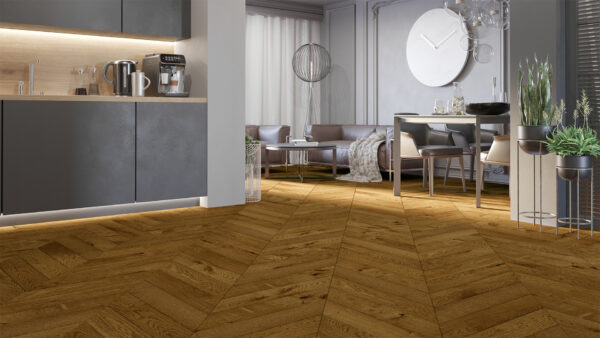 Parchet stejar Honey Chevron 130