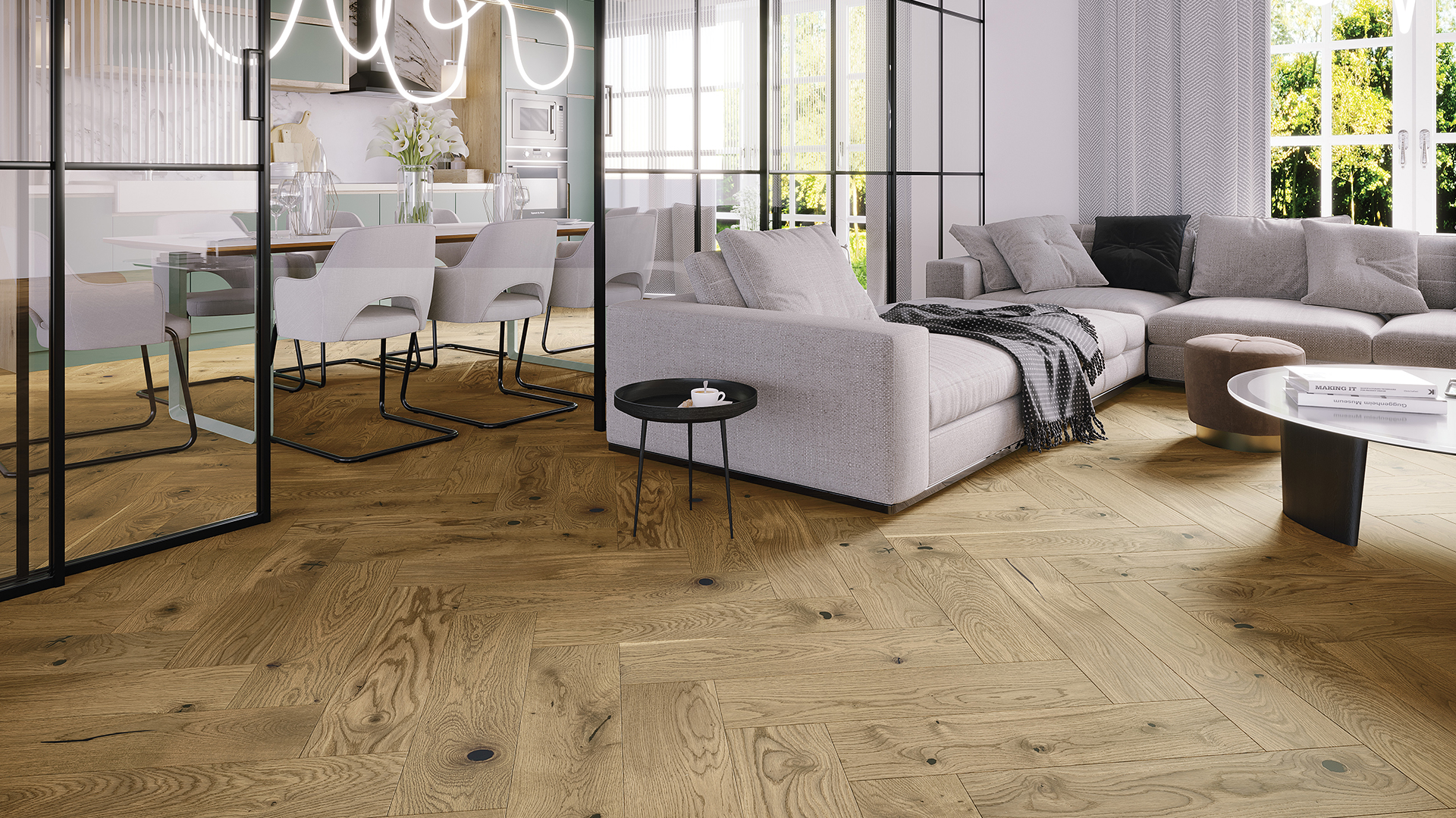 Parchet stejar Toffee Herringbone 180