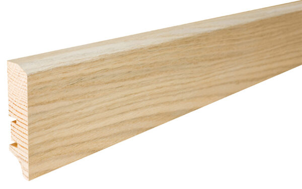 Plinta lemn P50 furnir stejar lac alb mat