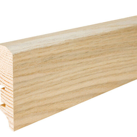 Plinta lemn P50 stejar lac alb mat