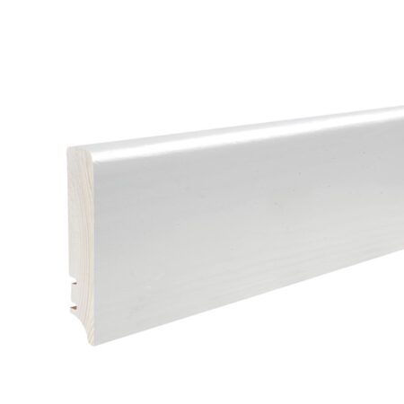 Plinta lemn P95 albă lăcuită