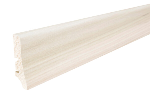 Plinta lemn P20 furnir frasin lac alb mat