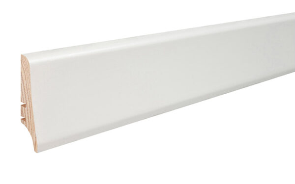 Plinta lemn P58 albă lăcuită