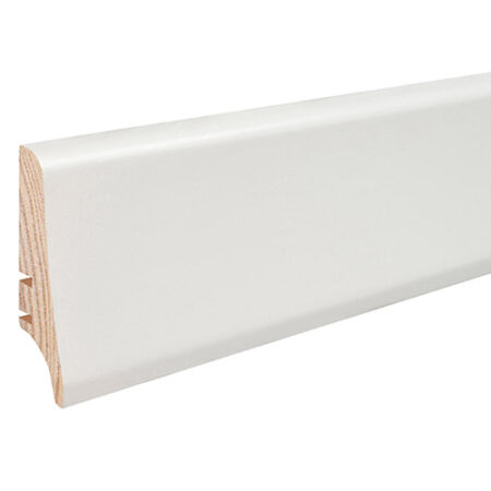 Plinta lemn P58 albă lăcuită