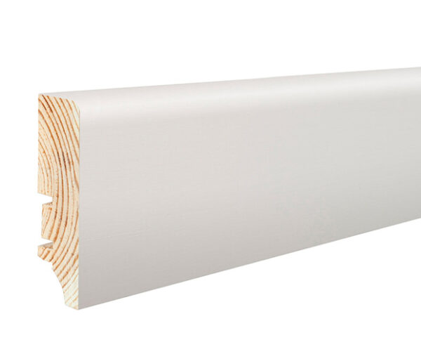 Plinta lemn P6P folie albă