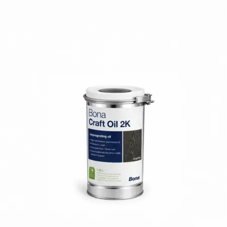 Bona Craft Oil 2K Graphite 1,25 L, ulei bicomponent gri închis pentru pardoseli din lemn