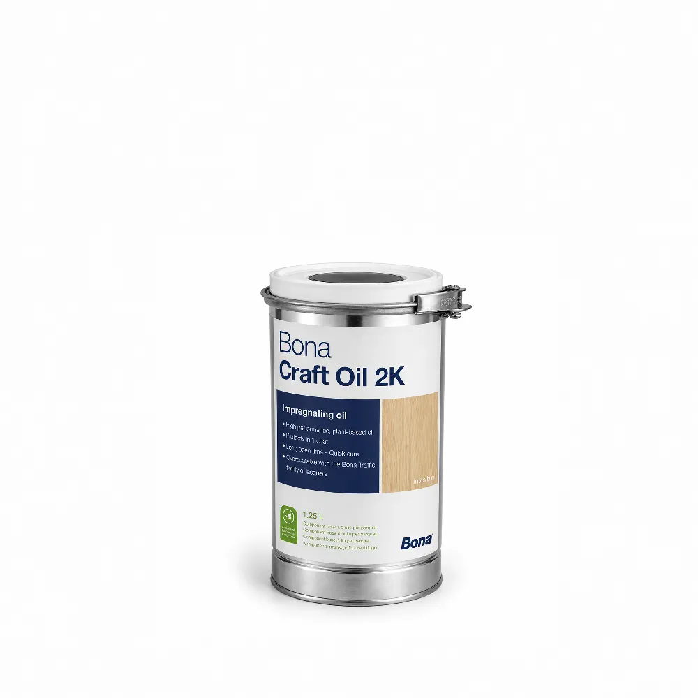 Recipient Bona Craft Oil 2K Invisible 1,25 L, ulei bicomponent pentru pardoseli din lemn