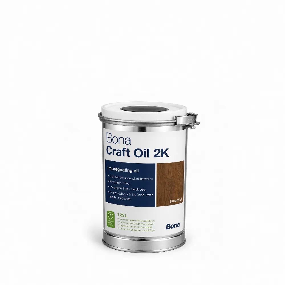 Bona Craft Oil 2K Provincial 1,25 L, ulei bicomponent brun pentru pardoseli din lemn