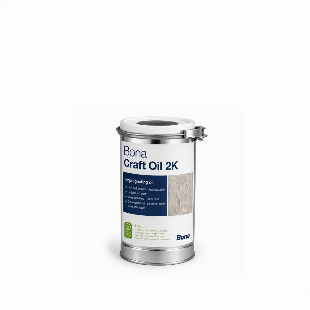 Craft Oil 2K Frost 1,25 L, ulei bicomponent în nuanță rece și deschisă pentru pardoseli din lemn