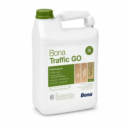 Bona Traffic GO lac pentru parchet cu tehnologie 2K și întăritor integrat 5L
