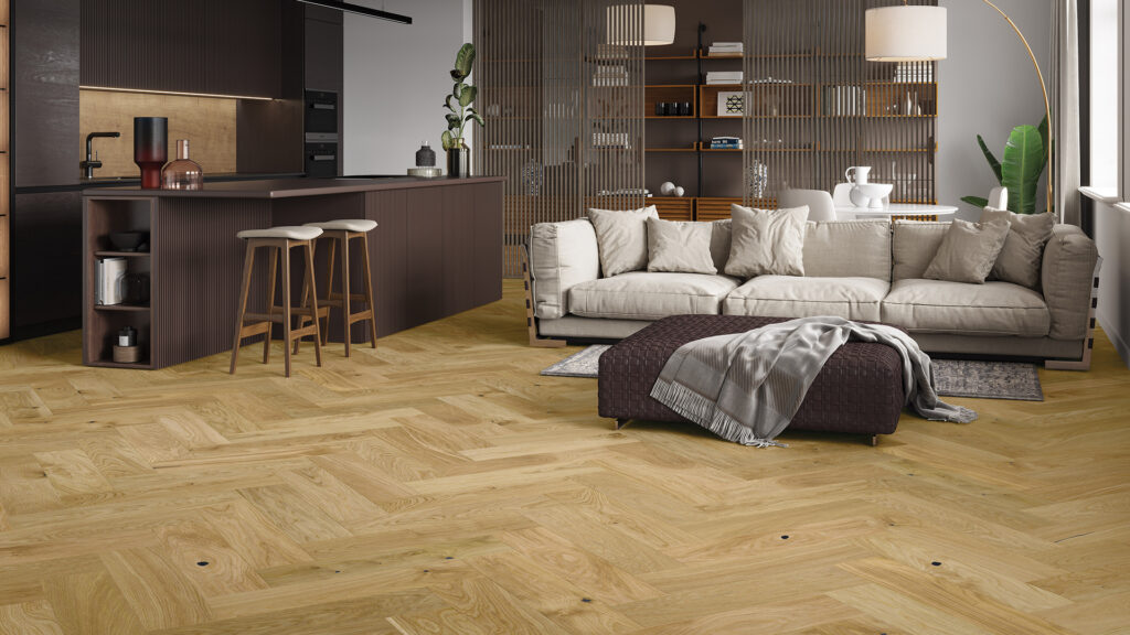 Parchet stejar Caramel Herringbone 180