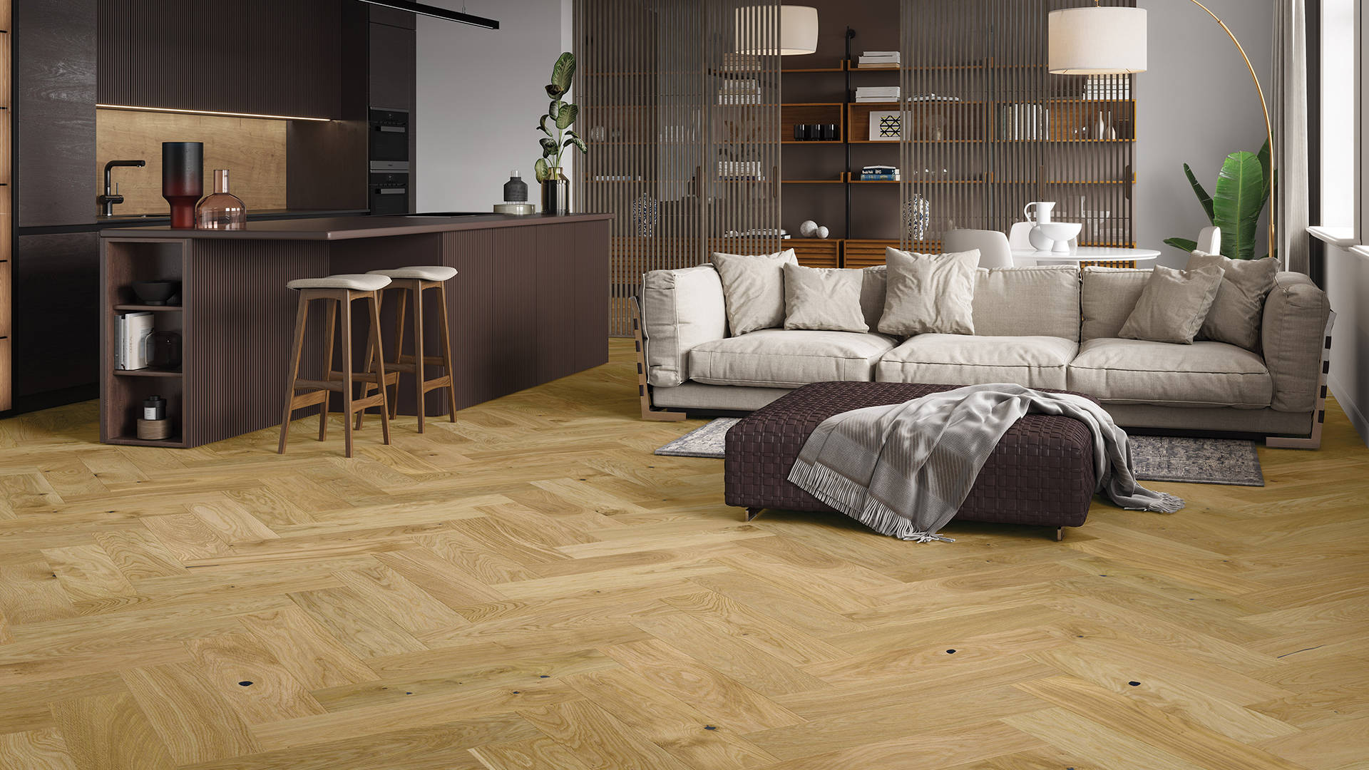 Parchet stejar Caramel Herringbone 180