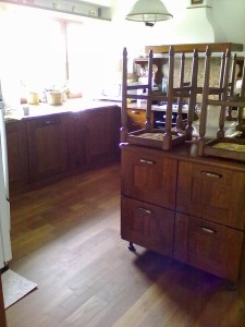 parchet in bucatarie         