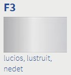 cod culoare Kuberit F3 Aluminiu Lustruit