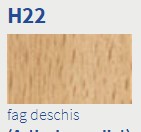cod culoare Kuberit lemn H 22 Fag deschis