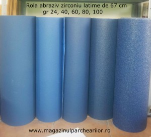 Rola abraziv zirconiu latime de 67 cm granulati diferite 