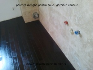 parchet Wenghe pentru bai cu garnituri cauciuc             